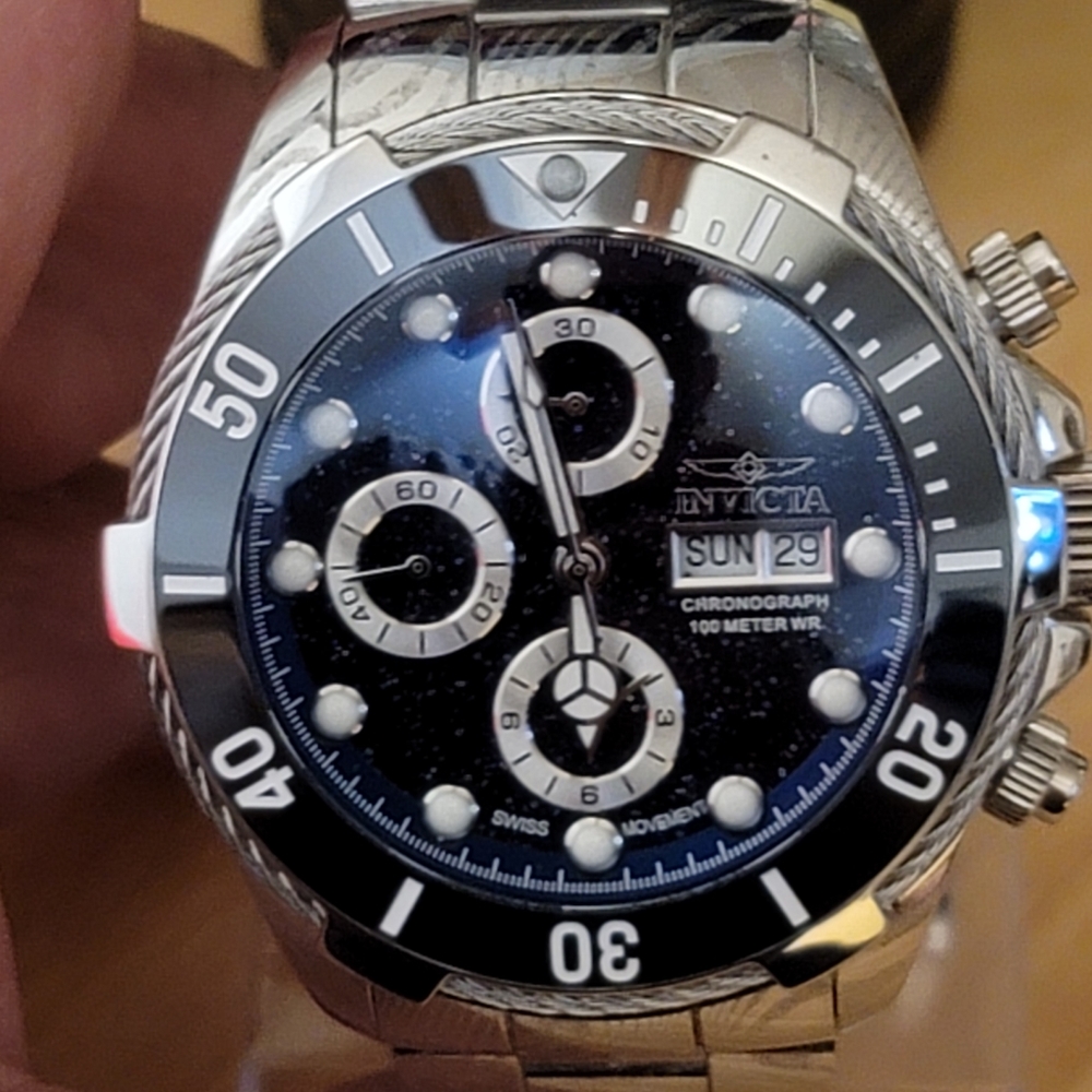 Invicta Bolt Automatic Men's Watch - 47mm, Damascus Steel 27490 (Sandstone Dial)